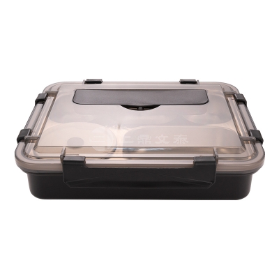 德铂304不锈钢饭盒大容量餐盘微波炉加热食品级儿童学生便当盒