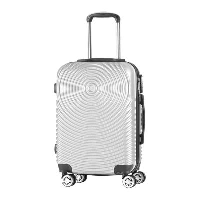 洛克兰休斯顿系列银色拉杆箱RLX-1022 商务潮流螺旋纹行李箱